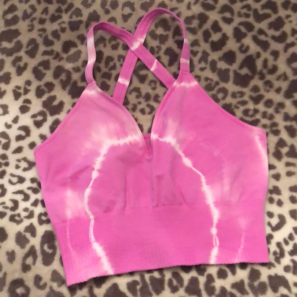 Free People Movement Custom Tie Dye Good Karma Crop Top